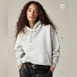J. crew Heritage fleece hoodie Heather gray Size S